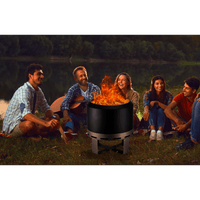 24 Inch Outdoor Smokeless Fire Pit For Camping And Backyard Bonfire Wood Burning Stove With Stand