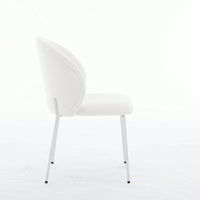 Adjustable Iron-Footed Dining Chair Set Of 2 For Dining Room Living Room Study Room
