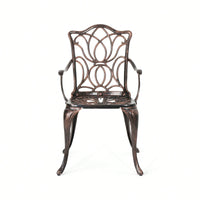 Set Of 2 Black Copper Dining Chairs For Modern Home Decor