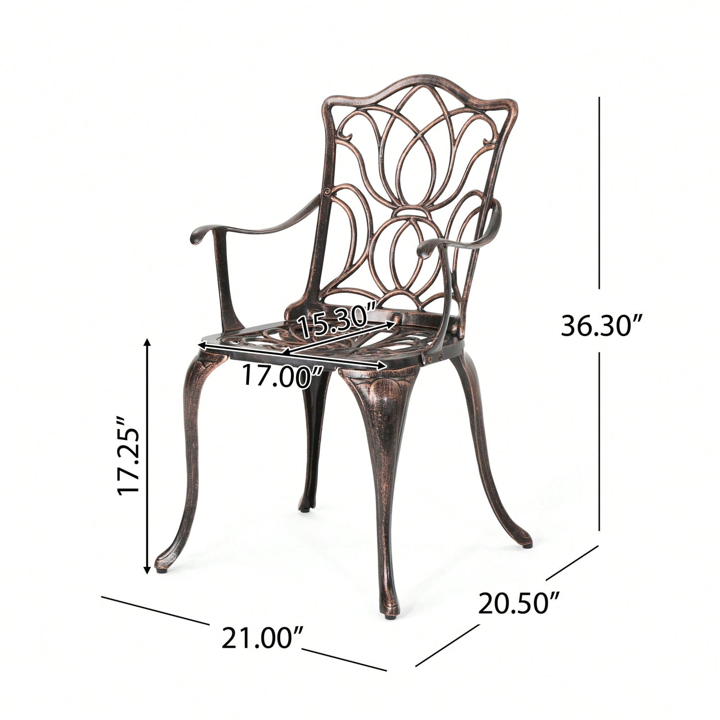 Set Of 2 Black Copper Dining Chairs For Modern Home Decor