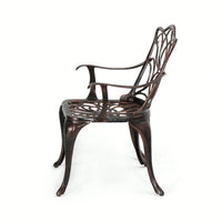 Set Of 2 Black Copper Dining Chairs For Modern Home Decor