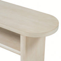 Elegant Minimalist Console Table With Rounded Edges And Sturdy Shelf For Entryway And Living Room In Black