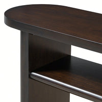 Elegant Minimalist Console Table With Rounded Edges And Sturdy Shelf For Entryway And Living Room In Black