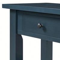 Stylish Retro Console Table With Drawer And Two Durable Shelves For Entryway Or Living Room In Espresso Finish