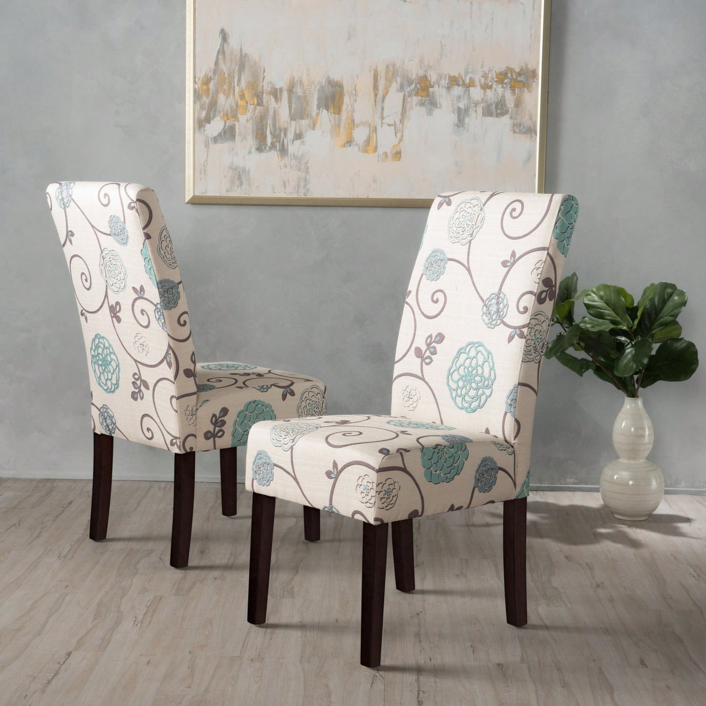 Set Of 2, Elegant Upholstered Dining Chair With Modern Design And Sturdy Frame