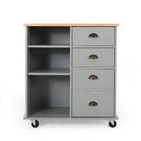 Versatile Kitchen Cart With Two Drawers And One Door For Extra Storage And Organization