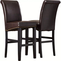 Upholstered 30 Inch Counter Stool Set Of 2 With Solid Wood Frame For Kitchen And Dining Room