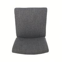 Charcoal Fabric Button Tufted Counter Stools Set Of 2 26 Inch Height Stylish Kitchen Seating