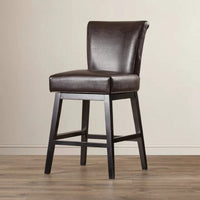28-Inch Modern PU Leather Swivel Counter Stool With Adjustable Height And Stylish Design