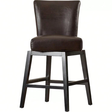 28-Inch Modern PU Leather Swivel Counter Stool With Adjustable Height And Stylish Design