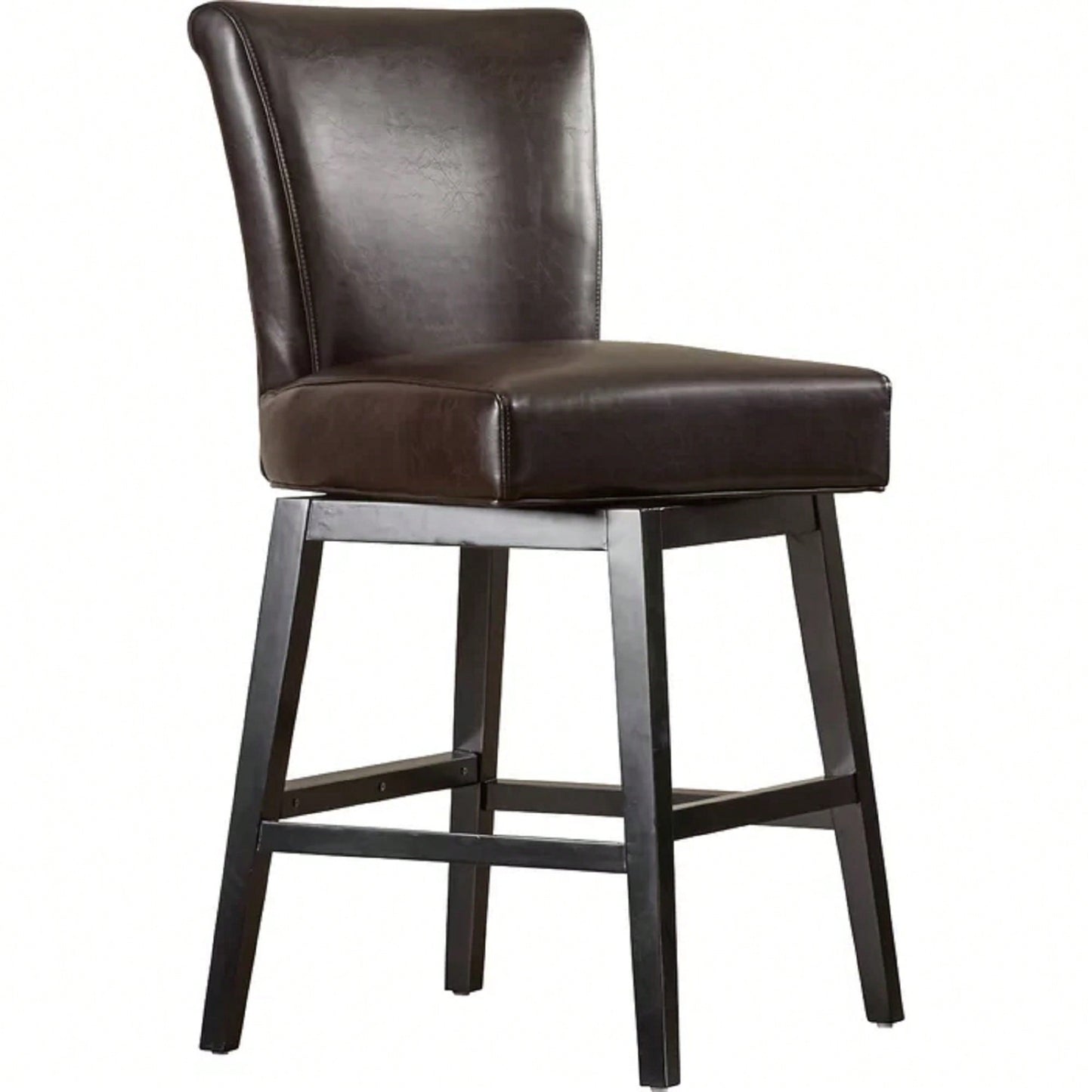 28-Inch Modern PU Leather Swivel Counter Stool With Adjustable Height And Stylish Design