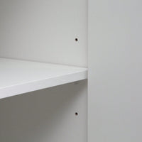 Elegant White Fluted Buffet Cabinet With Adjustable Shelves For Stylish Storage And Display