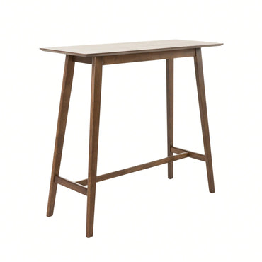 Wood Bar Table 17.72 X 47.24 X 42.01 Inches Ideal For Home Or Commercial Use Natural Walnut Finish