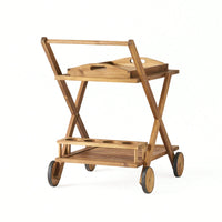 Elegant Gold Bar Cart With Glass Shelves And Wheels For Entertaining