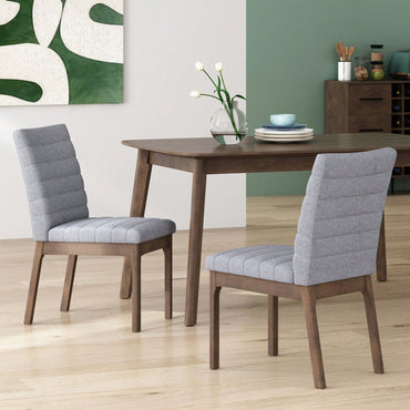 Set Of 2 Modern Upholstered Dining Chairs With Stylish Design And Comfortable Seating