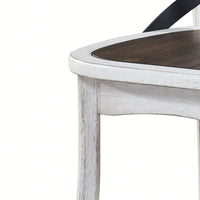 Rustic Modern Farmhouse Dining Side Chair Set With Retro Metal X Design