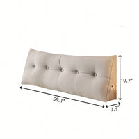 Triangular Wedge Headboard Pillow For Bed Rest And Reading Support With Removable Cover