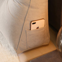 Triangular Wedge Headboard Pillow For Bed Rest And Reading Support With Removable Cover