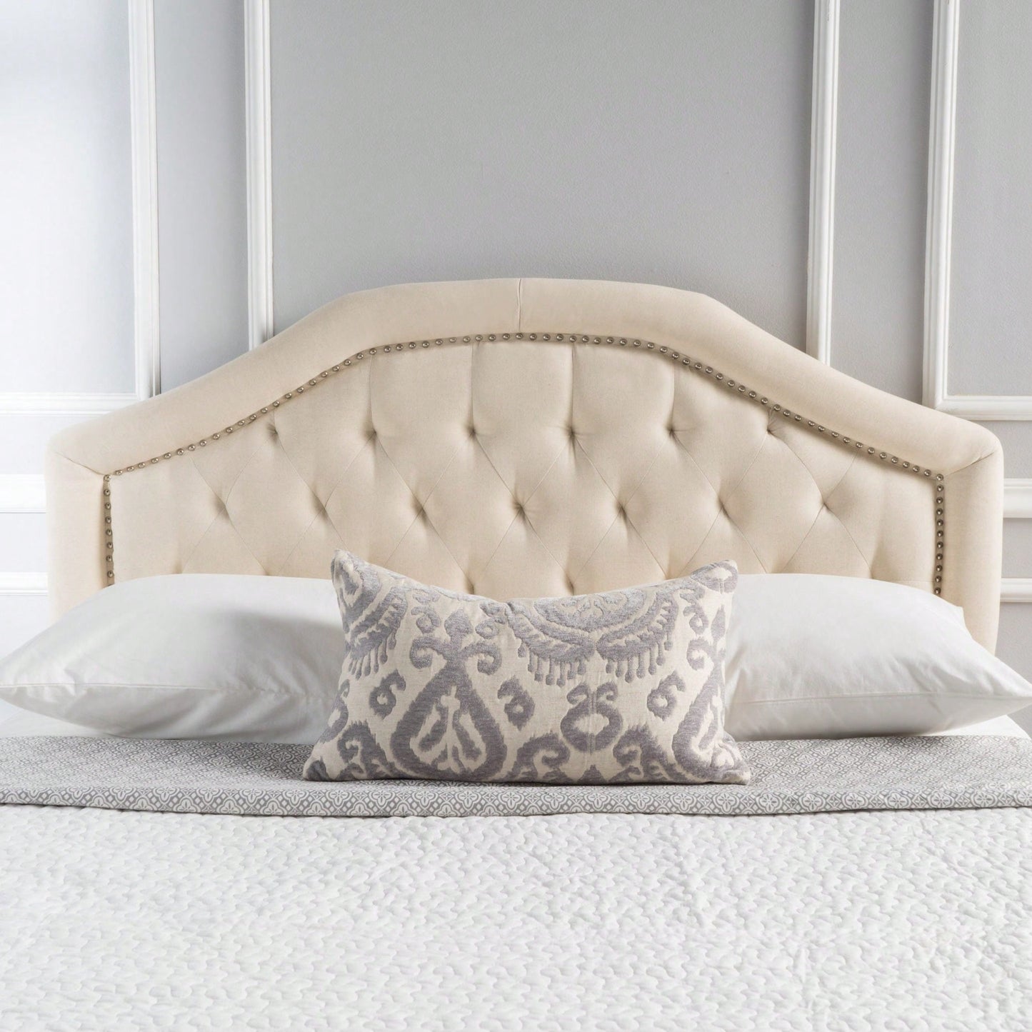 Elegant Queen And Full Size Upholstered Headboard For Stylish Bedroom Décor