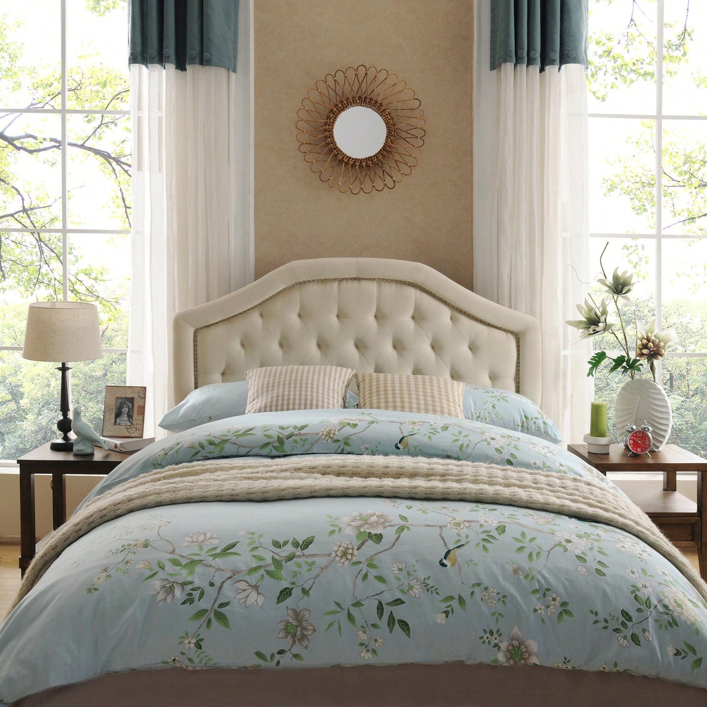 Elegant Queen And Full Size Upholstered Headboard For Stylish Bedroom Décor