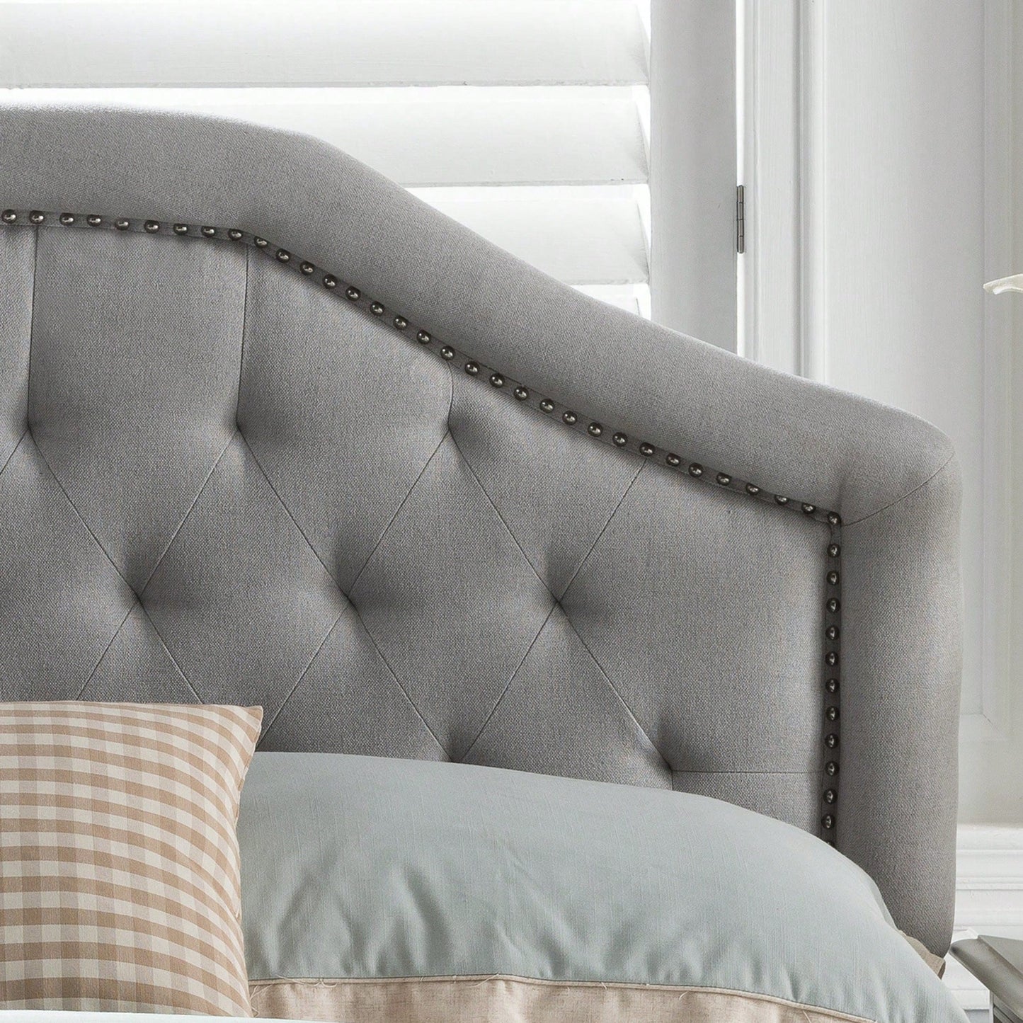Elegant Queen And Full Size Upholstered Headboard For Stylish Bedroom Décor