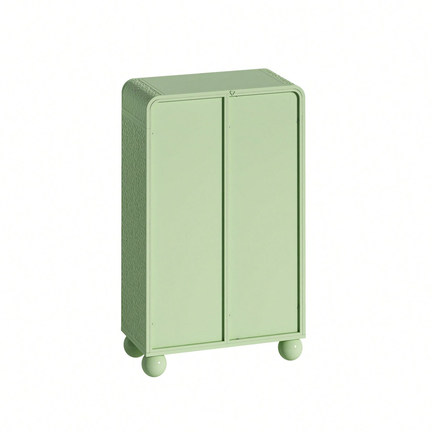 45.28 Inch Tall Freestanding Storage Cabinet With Glass Door And Shelves For Bathroom Living Room Kitchen Home Office Green