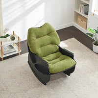30.31 Inch Rocking Chair For Adults And Kids - Casual Comfort Seat For Balcony And Lunch Breaks Beige