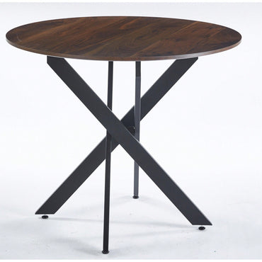 47.2 Inch Round Dining Table For Home And Office With Cross Leg Design - Versatile Coffee Table