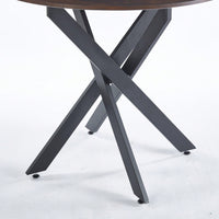 47.2 Inch Round Dining Table For Home And Office With Cross Leg Design - Versatile Coffee Table