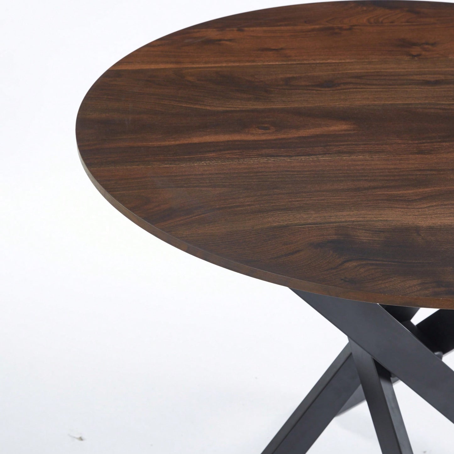 47.2 Inch Round Dining Table For Home And Office With Cross Leg Design - Versatile Coffee Table