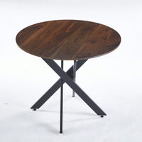 47.2 Inch Round Dining Table For Home And Office With Cross Leg Design - Versatile Coffee Table