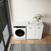 Laundry Cabinet With Dual Removable Liner Bags For Easy Organization And Storage