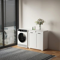 Laundry Cabinet With Dual Removable Liner Bags For Easy Organization And Storage