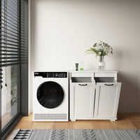 Laundry Cabinet With Dual Removable Liner Bags For Easy Organization And Storage