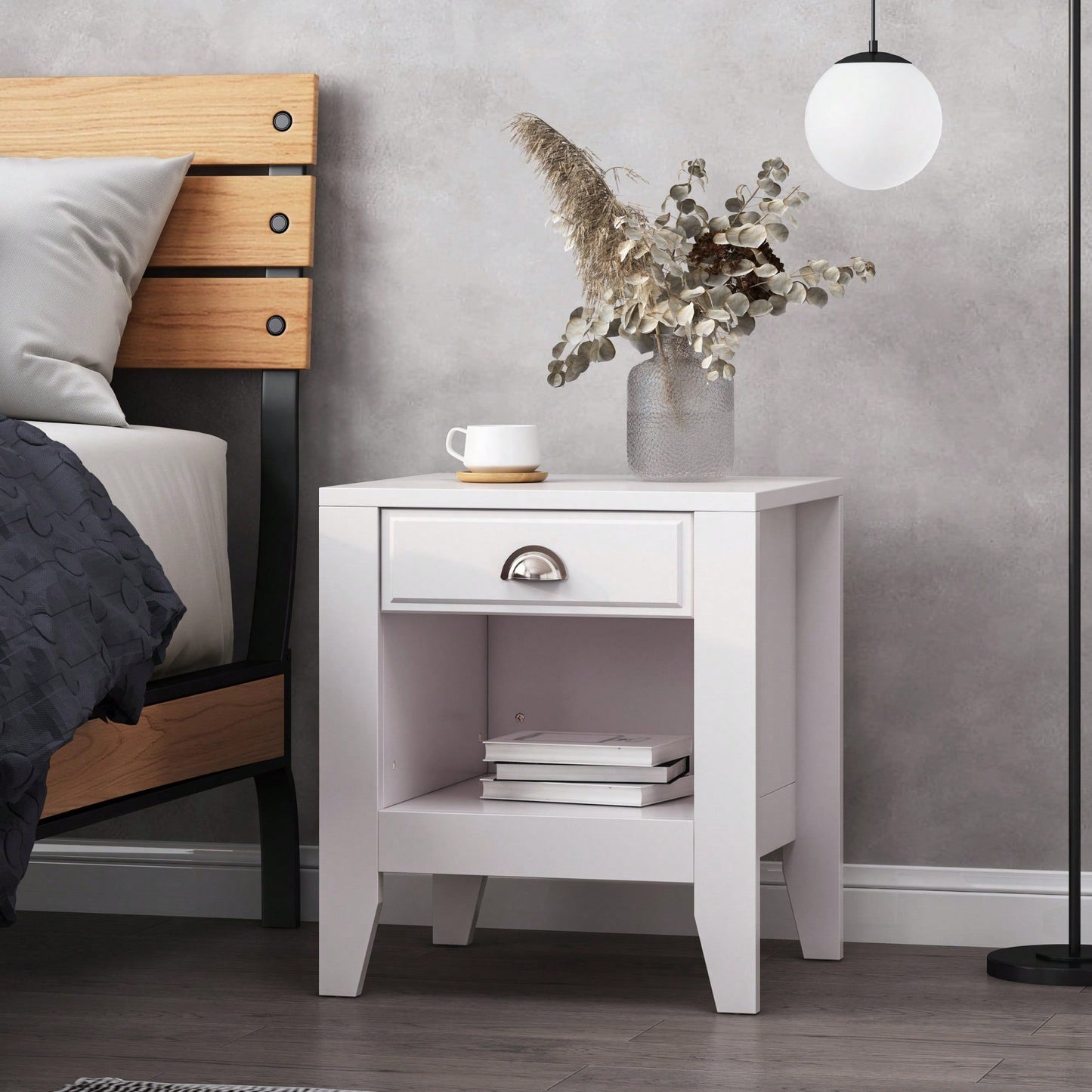 Modern Minimalist Side Table For Living Room Or Bedroom Storage