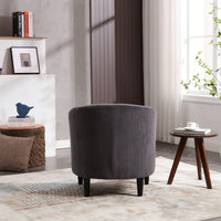 Modern Accent Barrel Chair For Living Room With Thick Cushions And Pillows, Comfy Single Sofa Chair With Wooden Legs In Beige