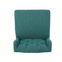 Fabric Tufted Wingback Counter Stools Set Of 2 For Kitchen Or Bar Charcoal And Dark Brown