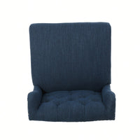 Fabric Tufted Wingback Counter Stools Set Of 2 For Kitchen Or Bar Charcoal And Dark Brown
