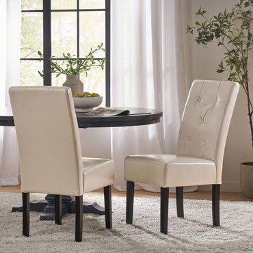 Set Of 2 Elegant Modern Dining Chair With Comfortable Upholstery And Stylish Design