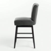 30.25 Inch High Brown Swivel Bar Stool For Kitchen Dining Room Counter Seating