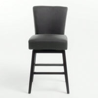 30.25 Inch High Brown Swivel Bar Stool For Kitchen Dining Room Counter Seating