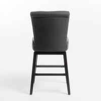 30.25 Inch High Brown Swivel Bar Stool For Kitchen Dining Room Counter Seating