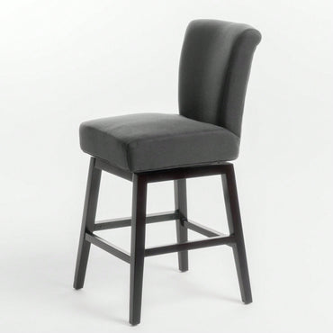 30.25 Inch High Brown Swivel Bar Stool For Kitchen Dining Room Counter Seating