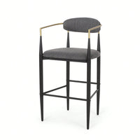 Set Of 2 Stylish Bar Stools With Comfortable Cushions And Modern Design