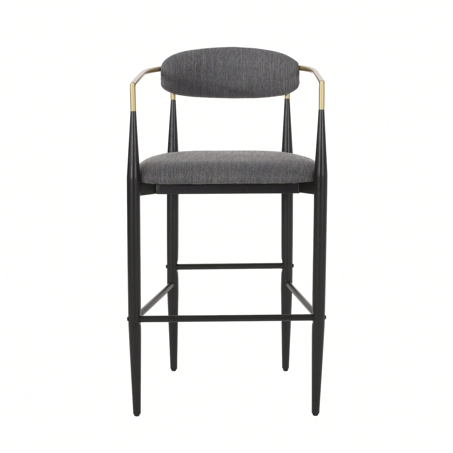 Set Of 2 Stylish Bar Stools With Comfortable Cushions And Modern Design