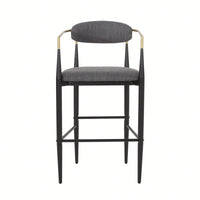Set Of 2 Stylish Bar Stools With Comfortable Cushions And Modern Design