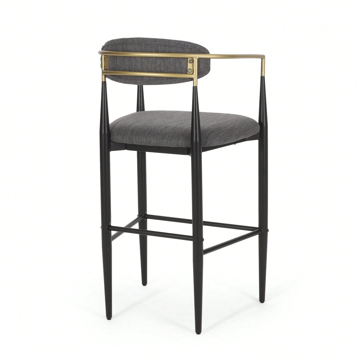 Set Of 2 Stylish Bar Stools With Comfortable Cushions And Modern Design