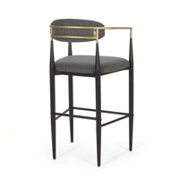 Set Of 2 Stylish Bar Stools With Comfortable Cushions And Modern Design