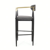 Set Of 2 Stylish Bar Stools With Comfortable Cushions And Modern Design