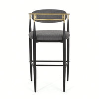 Set Of 2 Stylish Bar Stools With Comfortable Cushions And Modern Design